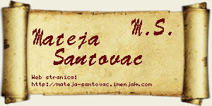 Mateja Santovac vizit kartica